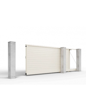 Откатные ворота ALUTECH Prestige, заполнение - сэндвич-панель