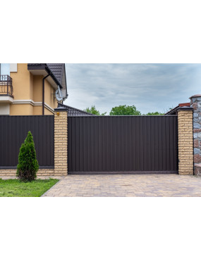 Откатные ворота СтройМет, заполнение - профнастил