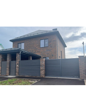 Откатные ворота СтройМет, заполнение - жалюзи